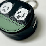 上野パンダファミリー ポーチ付ショルダーストラップ