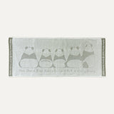 上野パンダファミリー 35×85cm フェイスタオル(ファミリー グレー)