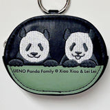 上野パンダファミリー ポーチ付ショルダーストラップ