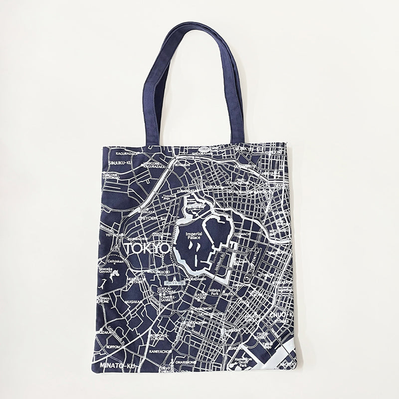 江戸・東京デザインマップ』B4キャンバスショルダートート – 江戸東京一