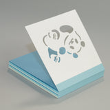 【天白製本紙工】 カラフルパンダメモ「あんよピ!パンダ」