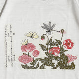 通油町Tシャツ「画本虫撰 蝶・蜻蛉」 (白)