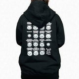 上野パンダヒストリー ジップアップパーカー(ブラック)