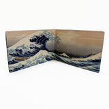 通油町革財布「神奈川沖浪裏」