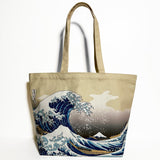 通油町トートバッグ「神奈川沖浪裏」