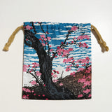 通油町総柄巾着「赤富士」