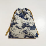 通油町総柄巾着「波」