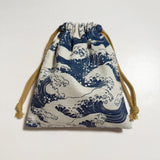 通油町総柄巾着「波」