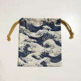 通油町総柄巾着「波」