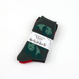 上野パンダファミリーソックス 2足組2024冬(BK/GR ST)