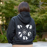 上野パンダファミリー バックプリントパーカー(ブラック)