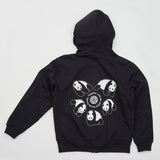 上野パンダファミリー バックプリントパーカー(ブラック)