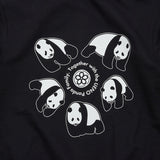 上野パンダファミリー バックプリントパーカー(ブラック)