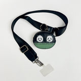 上野パンダファミリー ポーチ付ショルダーストラップ