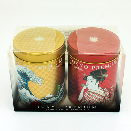 山本海苔店】プレミアム東京 おつまみ海苔 2缶セット(わさび・明太子