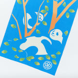 上野パンダファミリーツリー てぬぐい