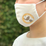 上野パンダファミリー コットンマスク OR (ホワイト)