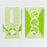 上野パンダファミリー 笑福ぽち袋(グリーン)