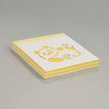 【天白製本紙工】　カラフルパンダメモ「あんよピ！パンダ」