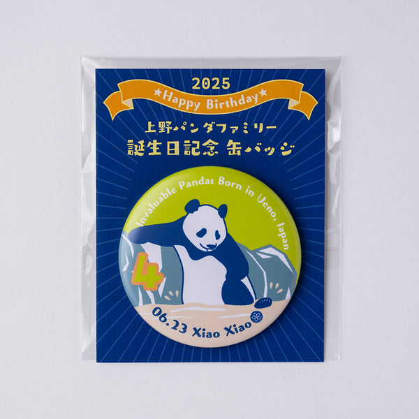 上野パンダファミリー 2025誕生日記念 缶バッジ（シャオシャオ