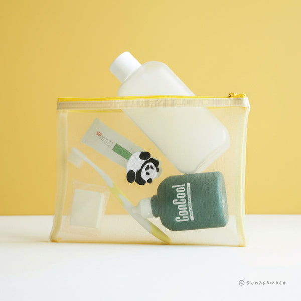 すなやますなこ　刺繍メッシュポーチ