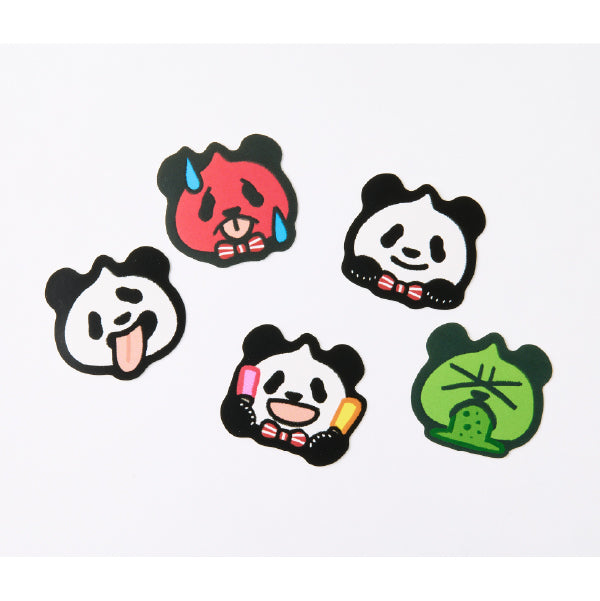 すなやますなこ ステッカー「パンダ5種セット」