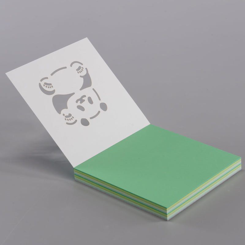 【天白製本紙工】　カラフルパンダメモ「ハイ！パンダ」