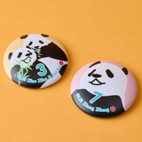 Ueno Panda Family Birthday Commemorative Puni-Puni Can Badge (Xiao-Xiao and Lei-Lei)