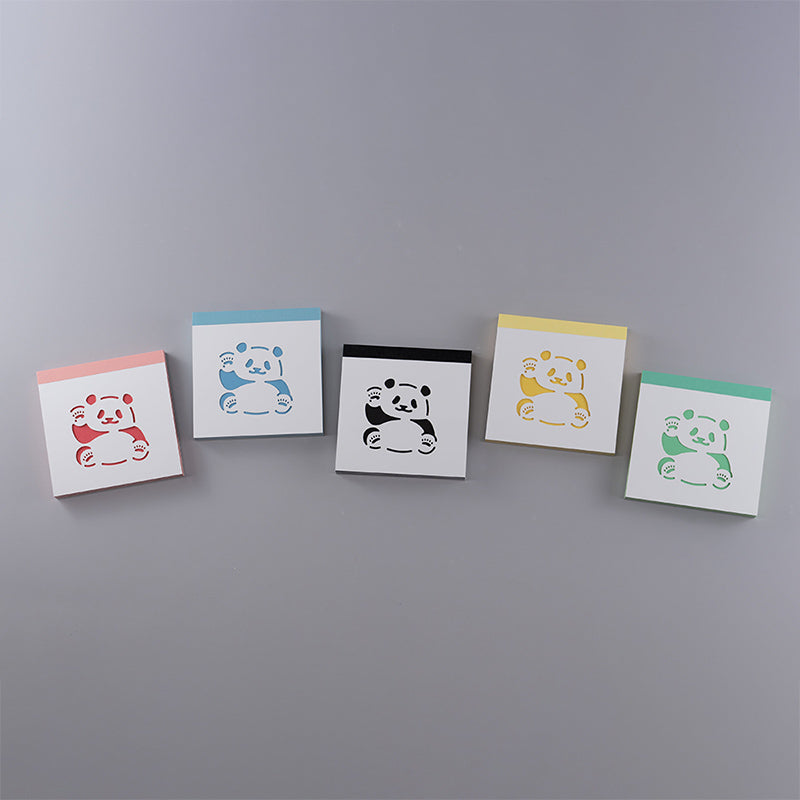【天白製本紙工】　カラフルパンダメモ「ハイ！パンダ」