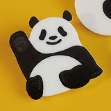 すなやますなこ　アクリルブローチ 「パンダ（はい！）」