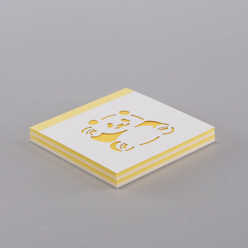 【天白製本紙工】　カラフルパンダメモ「ハイ！パンダ」