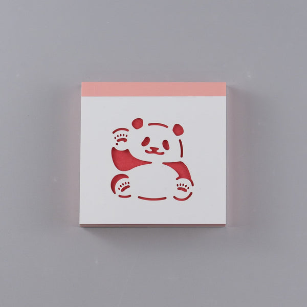 【天白製本紙工】　カラフルパンダメモ「ハイ！パンダ」