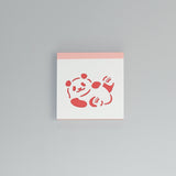 【天白製本紙工】　カラフルパンダメモ「あんよピ！パンダ」