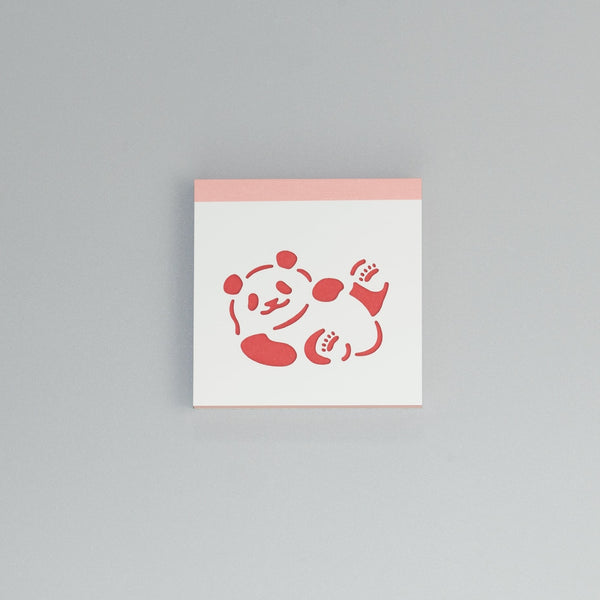 【天白製本紙工】　カラフルパンダメモ「あんよピ！パンダ」