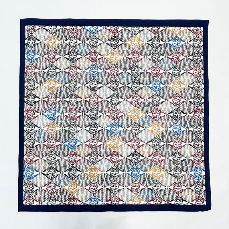 【竺仙】風呂敷　向鶴菱