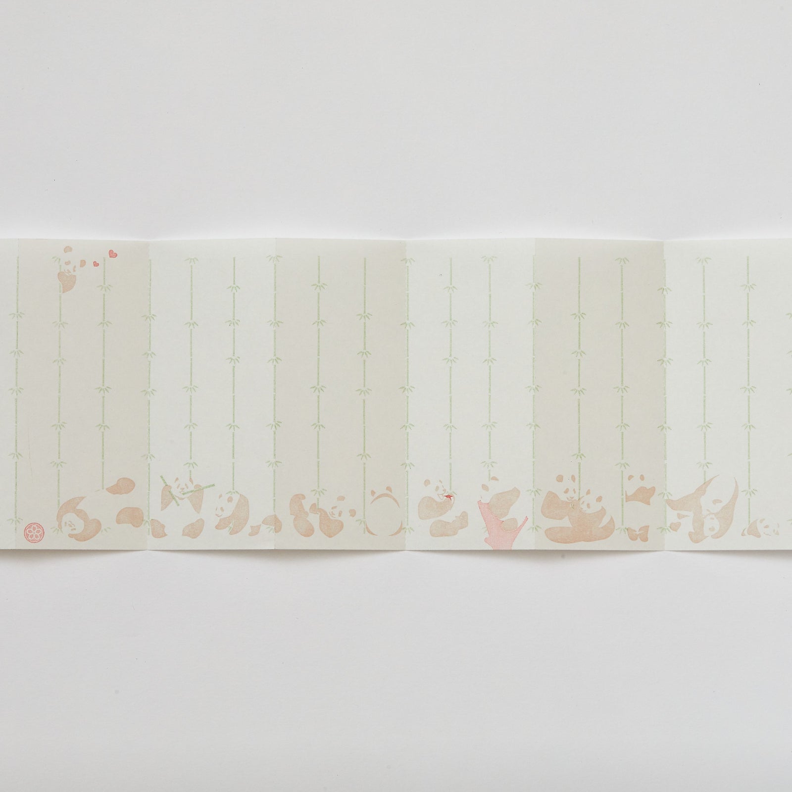 上野パンダファミリー ぷち蛇腹便箋 – 江戸東京一